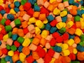 Assorted multicolored gummy candies