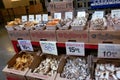 Assorted mushrooms for sale at Ferry Plaza Farmer`s Market in San Francisco