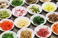Assorted namul, korean food Royalty Free Stock Photo