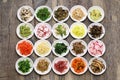 Assorted namul, korean food Royalty Free Stock Photo