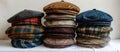 Assorted Newsboy Caps on White Table