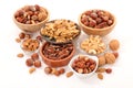 Assorted of nuts in bowl Royalty Free Stock Photo