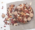 Assorted nuts in bowl Royalty Free Stock Photo