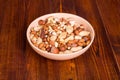 Assorted nuts in bowl Royalty Free Stock Photo