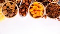 Assorted of nuts and dried fruit Royalty Free Stock Photo