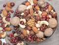 Assorted nuts in bowl Royalty Free Stock Photo