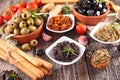 Assorted olives and tapenade Royalty Free Stock Photo