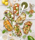 Assorted open faced sandwiches, Open avocado sandwiches made