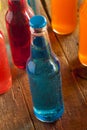 Assorted Organic Blue Craft Sodas Royalty Free Stock Photo