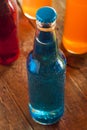 Assorted Organic Blue Craft Sodas Royalty Free Stock Photo