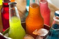 Assorted Organic Craft Sodas Royalty Free Stock Photo