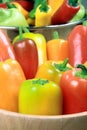 Assorted organic peppers Royalty Free Stock Photo