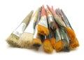 Assorted paint brushes Royalty Free Stock Photo