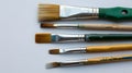 Assorted paint brushes for art craft and painting tools Royalty Free Stock Photo