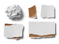 Assorted pieces of torn paper Royalty Free Stock Photo