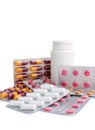 Assorted pills (clipping path) Royalty Free Stock Photo