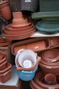 Assorted plastic pots