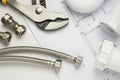 Assorted plumbing paraphernalia Royalty Free Stock Photo