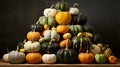 Assorted Pumpkin Pile, Autumn Harvest Variety