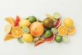 Assorted raw citruses Royalty Free Stock Photo