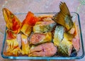 Assorted Raw Fish Pieces Ready for Cooking Royalty Free Stock Photo