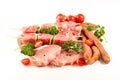 Assorted raw meats Royalty Free Stock Photo