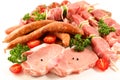 Assorted raw meats Royalty Free Stock Photo