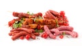 Assorted of raw meats Royalty Free Stock Photo