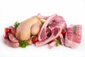 Assorted raw meats Royalty Free Stock Photo