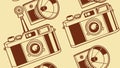 Assorted Retro Boomboxes Seamless Pattern Design, vector design Generative AI Royalty Free Stock Photo