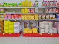 Singapore: Assorted rice for Sale On Supermarket Shelves Royalty Free Stock Photo