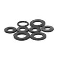 Assorted rubber O rings, isolated