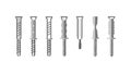 Assorted Screws and Anchors Vector Hardware and Fasteners Set, vector design Generative AI Royalty Free Stock Photo
