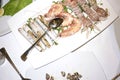 Assorted seafood plate Royalty Free Stock Photo