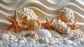 Assorted seashells AI Generated