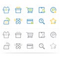 assorted shopping icons. Vector illustration decorative design