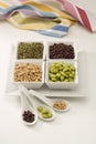Assorted soy beans. Royalty Free Stock Photo