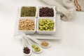 Assorted soy beans. Royalty Free Stock Photo
