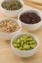 Assorted soy beans. Royalty Free Stock Photo