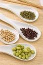 Assorted soy beans. Royalty Free Stock Photo