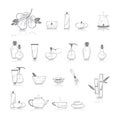 assorted spa icons. Vector illustration decorative design Royalty Free Stock Photo