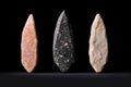 Assorted stone tools and arrowheads Royalty Free Stock Photo