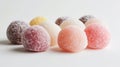 Assorted Sugared Mochi Balls Close-up