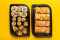 Assorted sushi. Big set of sushi. Royalty Free Stock Photo