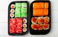 Assorted sushi. Big set of sushi. Royalty Free Stock Photo