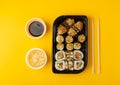 Assorted sushi. Big set of sushi. Royalty Free Stock Photo