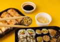 Assorted sushi. Big set of sushi. Royalty Free Stock Photo