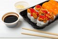 Assorted sushi. Big set of sushi. Royalty Free Stock Photo