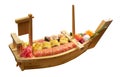 Assorted sushi Japanese food on the ship Royalty Free Stock Photo