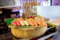 Assorted sushi nigiri platter